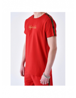 T-shirt logo brodé rouge homme - Project X Paris