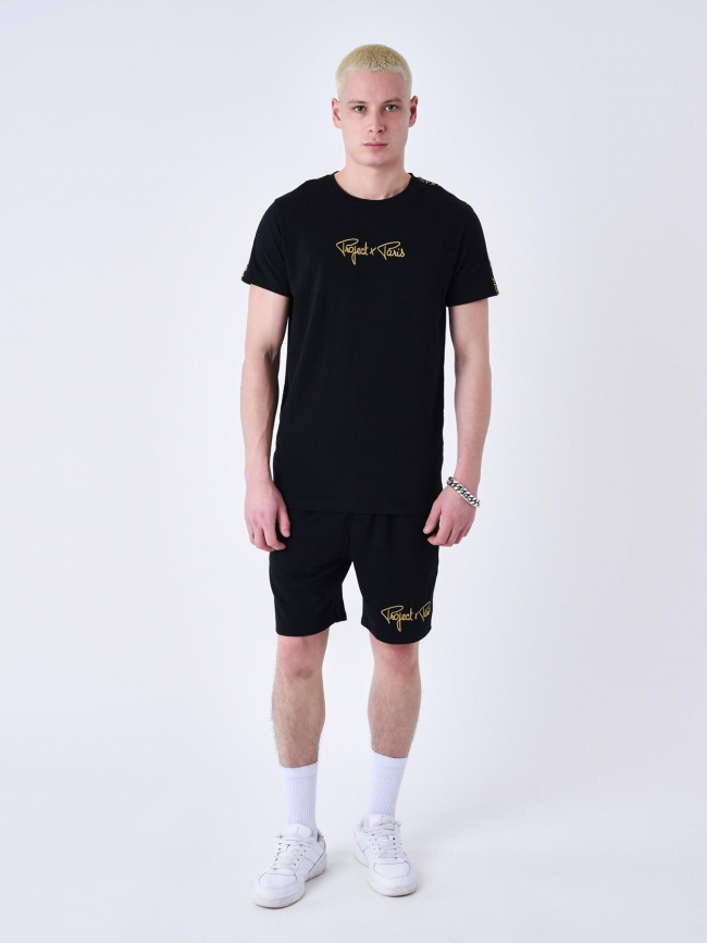 Short logo brodé noir homme - Project X Paris