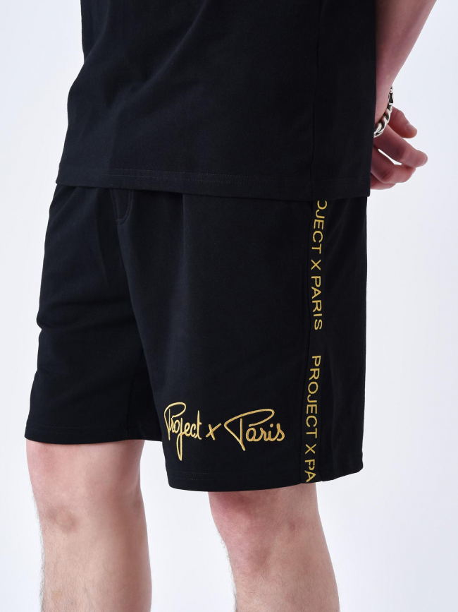 Short logo brodé noir homme - Project X Paris