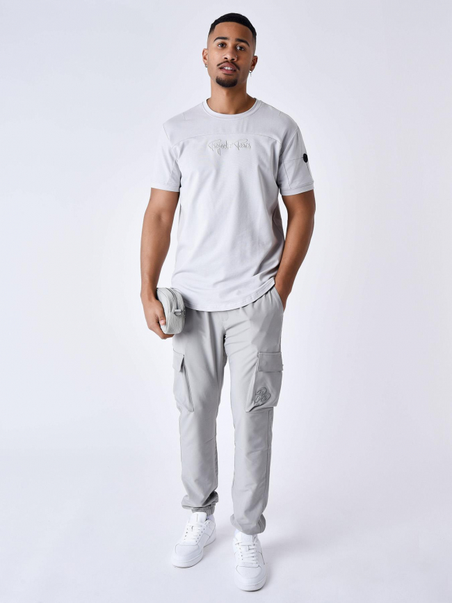 T-shirt logo signature gris homme - Project X Paris