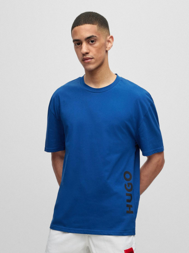 T-shirt relaxed fit protection UV bleu homme - Hugo