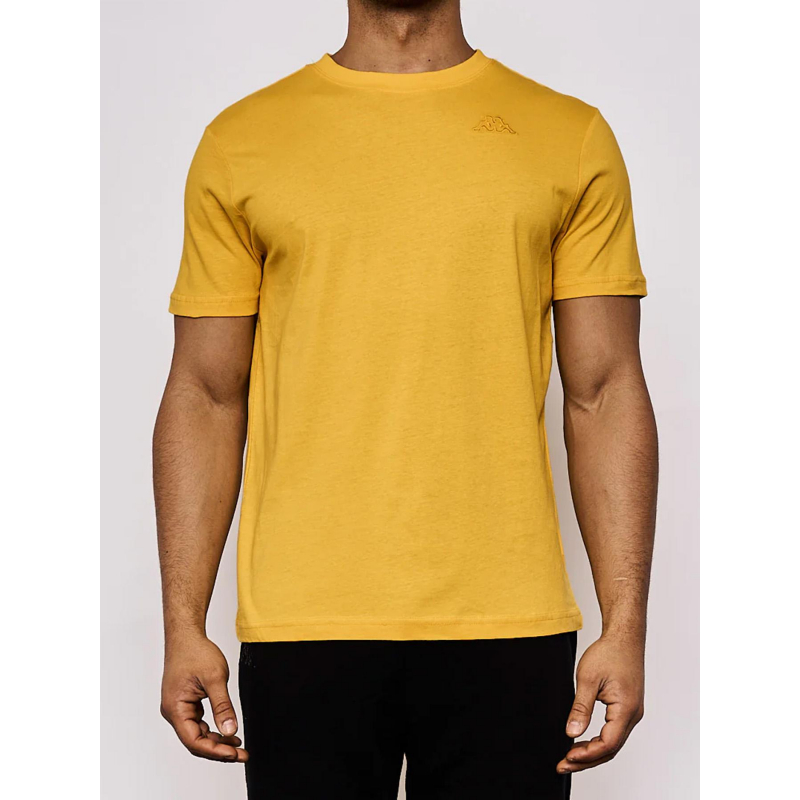 T-shirt slim cafers jaune homme - Kappa