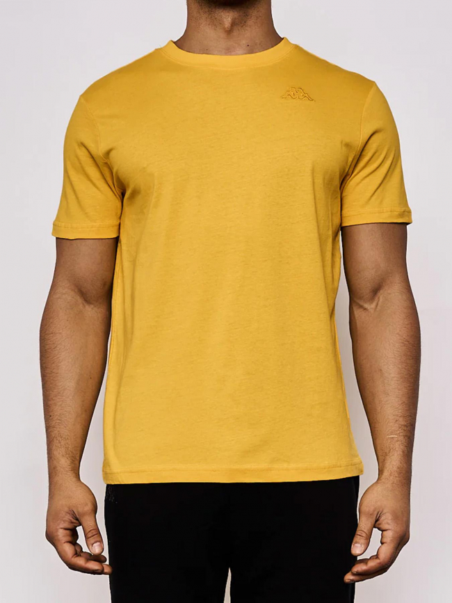 T-shirt slim cafers jaune homme - Kappa