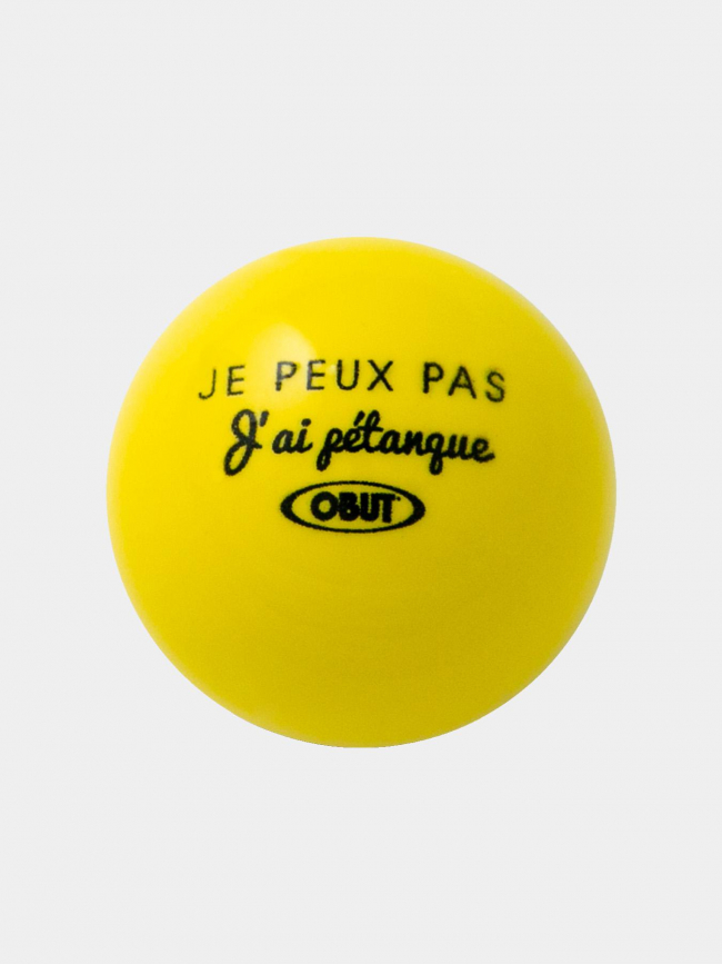 Porte clé je peux pas j'ai pétanque jaune - Obut