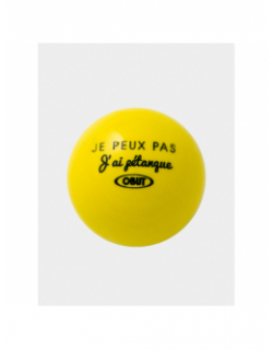 Porte clé je peux pas j'ai pétanque jaune - Obut