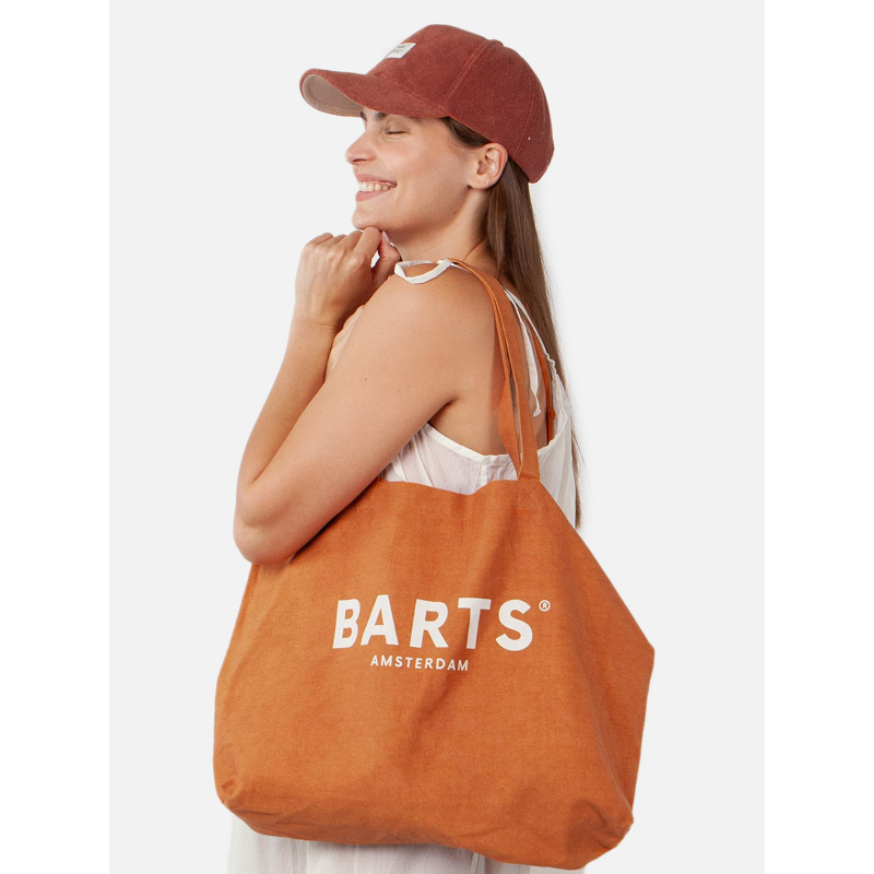 Sac cabas tote bag reau uni orange femme - Barts