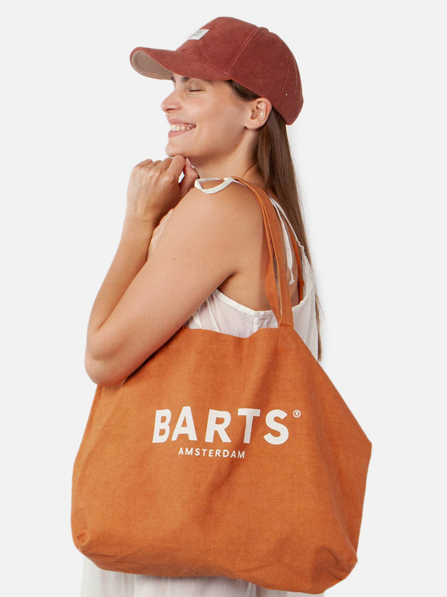 Sac cabas tote bag reau uni orange femme - Barts