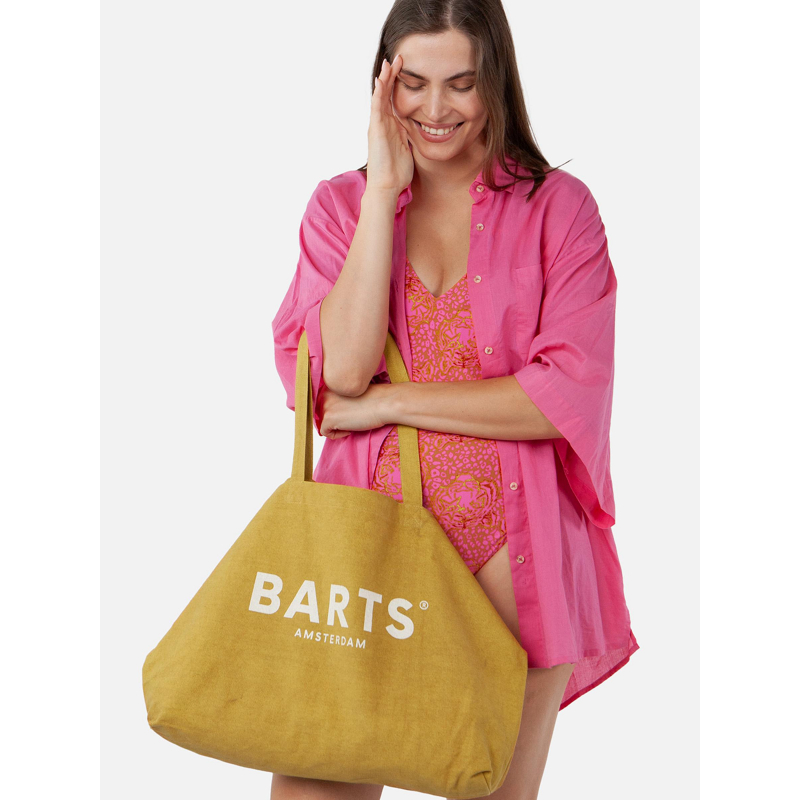 Sac cabas tote bag reau uni jaune femme - Barts