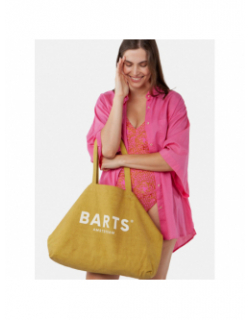 Sac cabas tote bag reau uni jaune femme - Barts