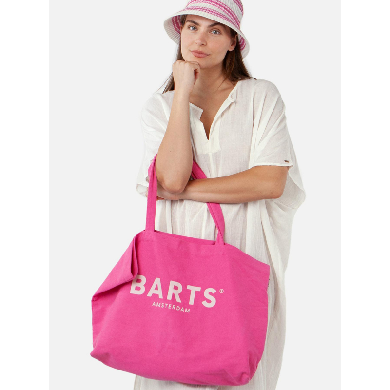 Sac cabas tote bag reau uni rose femme - Barts