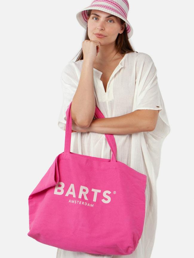 Sac cabas tote bag reau uni rose femme - Barts