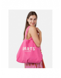 Sac cabas tote bag reau uni rose femme - Barts