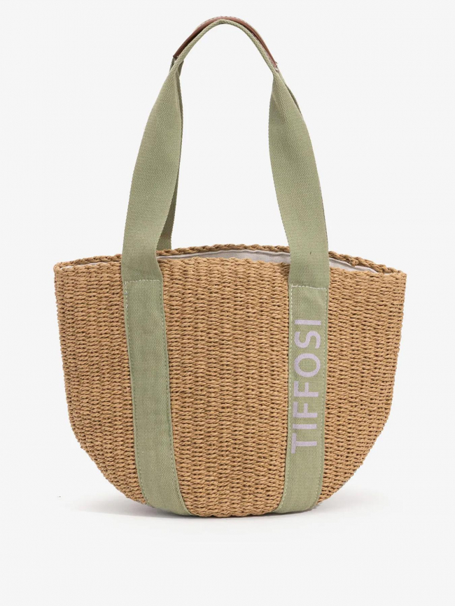 Sac magdalena beige vert femme - Tiffoni