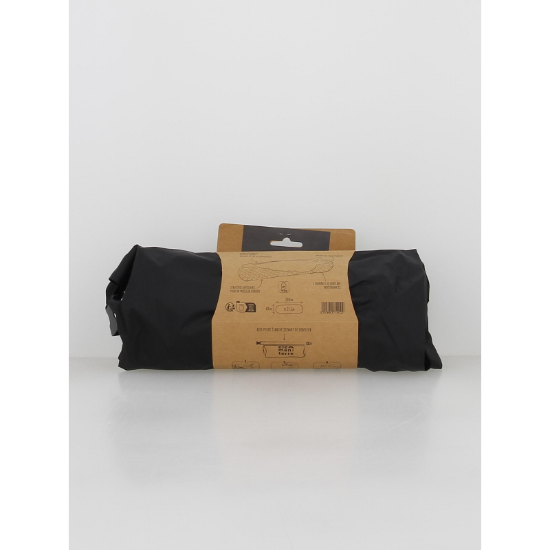 Matelas gonflable double chambre noir - Elementerre