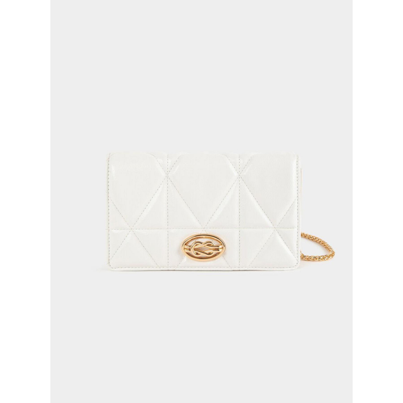 Sac bandoullière pop blanc femme - Morgan