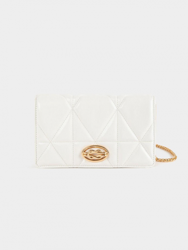 Sac bandoullière pop blanc femme - Morgan