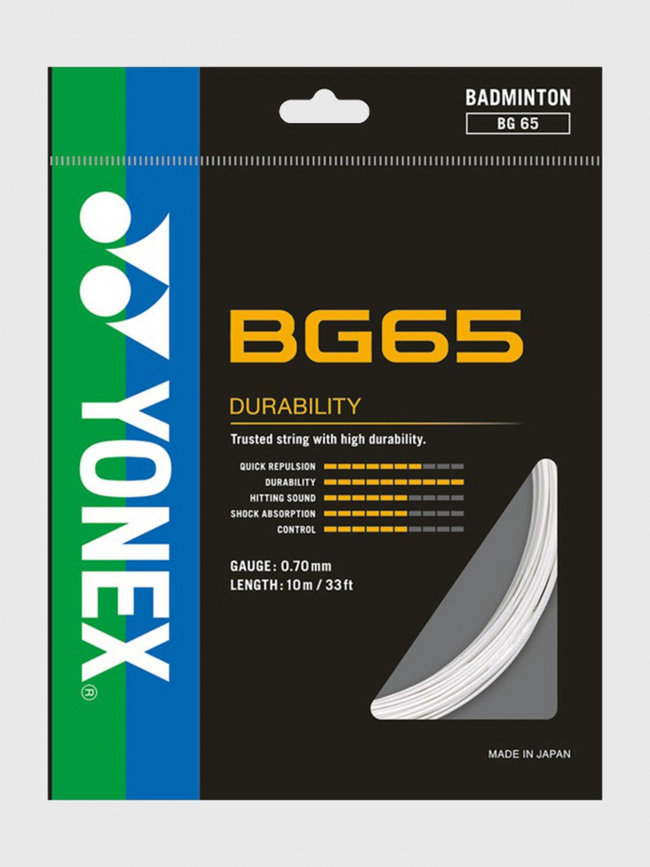 Cordage raquette de badminton bg 65 blanc - Yonex