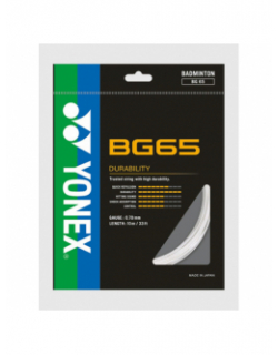 Cordage raquette de badminton bg 65 blanc - Yonex