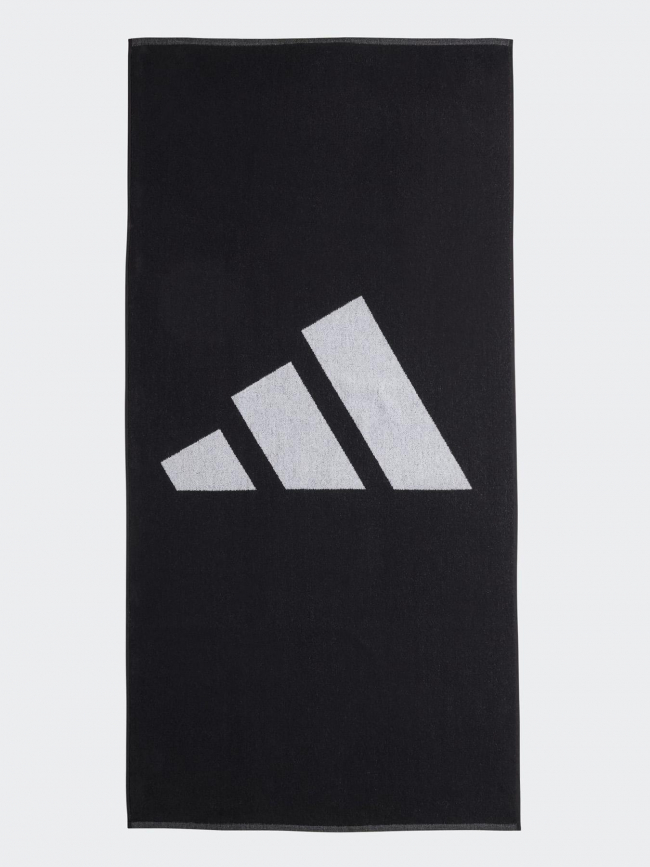 Serviette de bain logo 3 bandes noir - Adidas