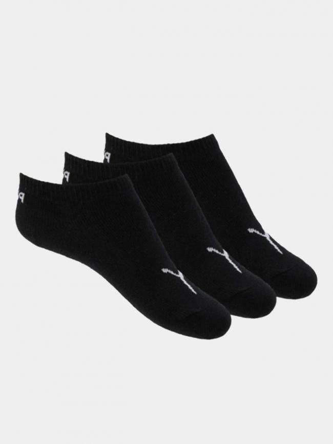 3 paires de chaussettes invisibles noir enfant - Puma