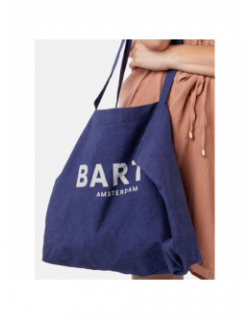 Sac cabas tote bag reau uni bleu femme- Barts