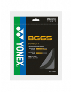 Cordage raquette de badminton bg 65 noir - Yonex