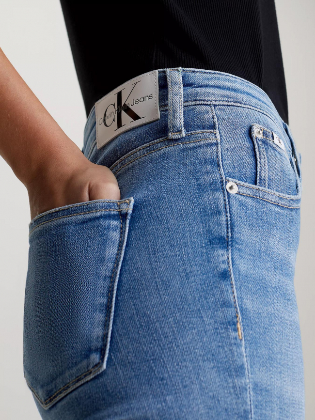 Jean skinny taille haute bleu clair femme - Calvin Klein Jeans