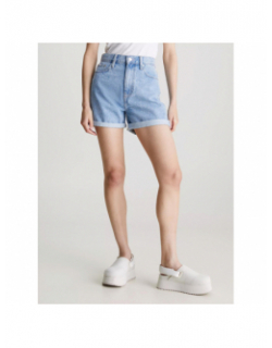 Short en jean mom taille haute bleu clair femme - Calvin Klein Jeans