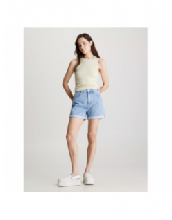 Short en jean mom taille haute bleu clair femme - Calvin Klein Jeans