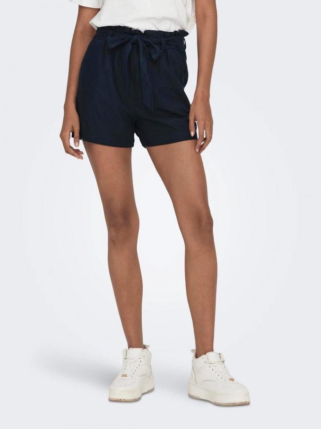 Short linen bleu marine femme - Jacqueline De Yong