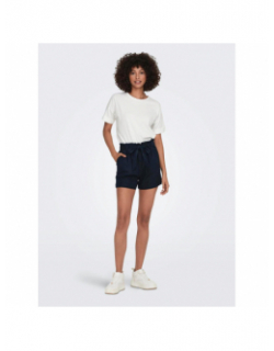 Short linen bleu marine femme - Jacqueline De Yong