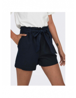 Short linen bleu marine femme - Jacqueline De Yong