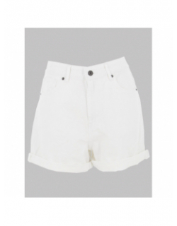 Short denim mom roller blanc femme - Teddy Smith