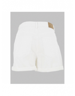 Short denim mom roller blanc femme - Teddy Smith