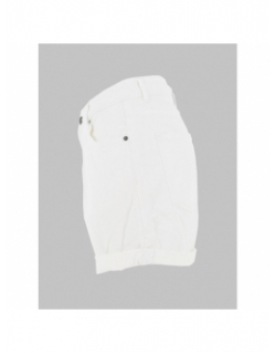 Short denim mom roller blanc femme - Teddy Smith