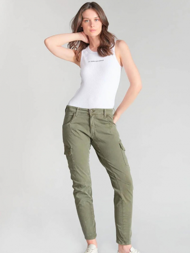 Pantalon cargo rivera kaki femme - LeTemps Des Cerises