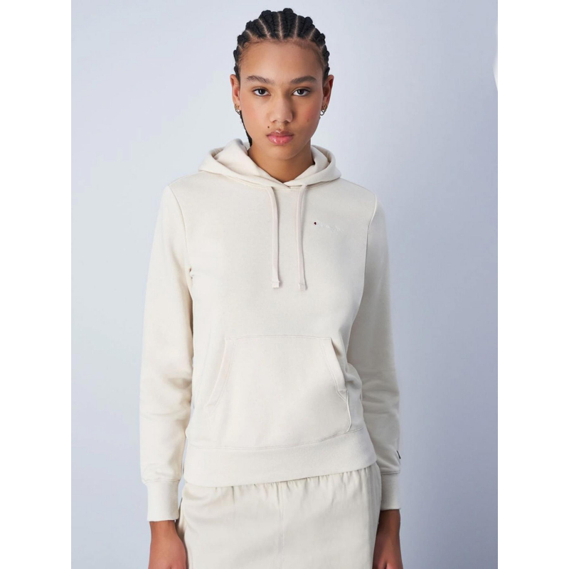 Sweat à capuche hooded beige femme - Champion