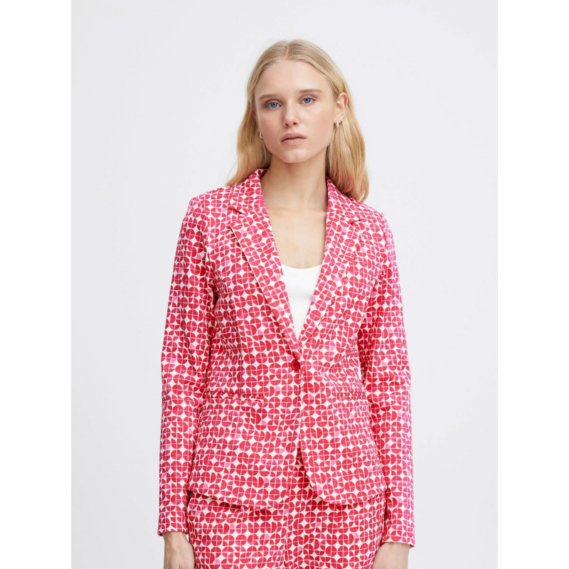 Veste blazer imprimés kate rose femme - Ichi