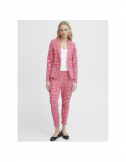 Veste blazer imprimés kate rose femme - Ichi