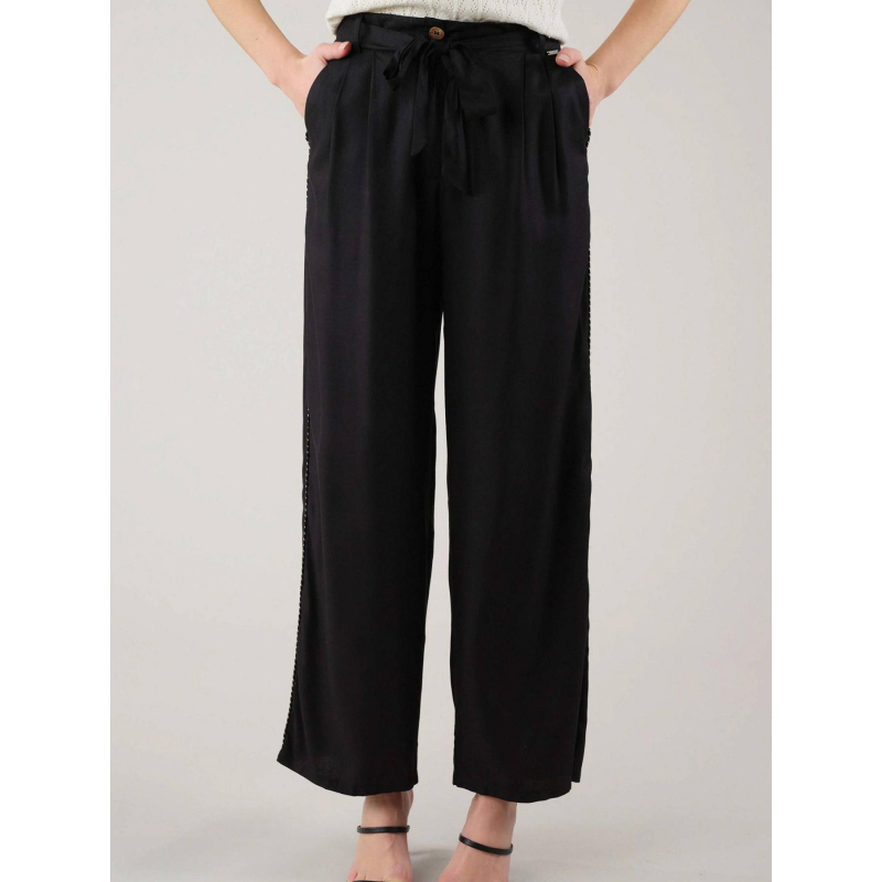 Pantalon fluide ample jordane noir femme - Deeluxe