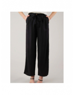 Pantalon fluide ample jordane noir femme - Deeluxe