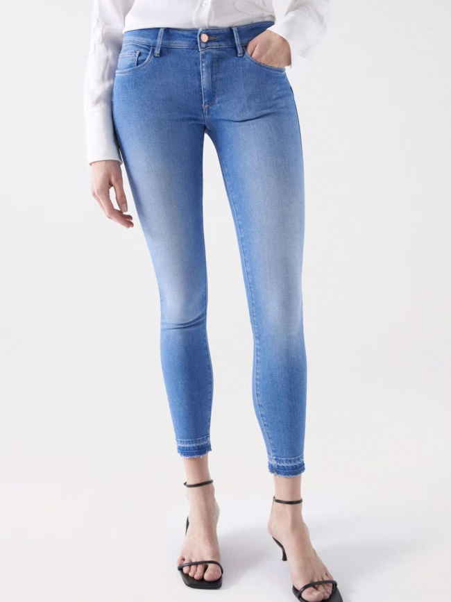 Jean skinny wonder light wash bleu femme - Salsa