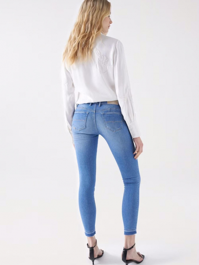 Jean skinny wonder light wash bleu femme - Salsa