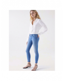 Jean skinny wonder light wash bleu femme - Salsa