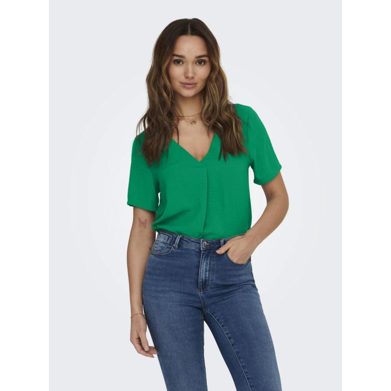 Blouse manches 3/4 dyvia vert femme - Jacqueline De Yong