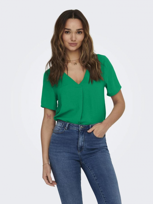 Blouse manches 3/4 dyvia vert femme - Jacqueline De Yong