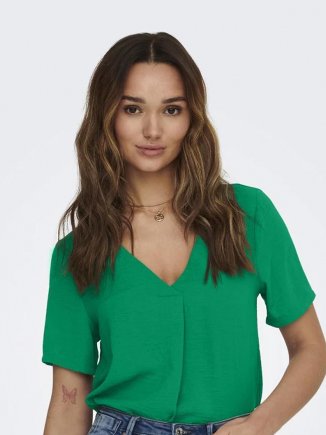 Blouse manches 3/4 dyvia vert femme - Jacqueline De Yong