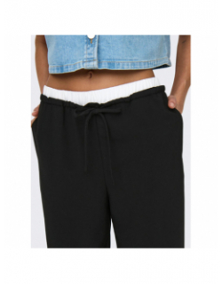 Pantalon ample taille haute tille noir femme - Only