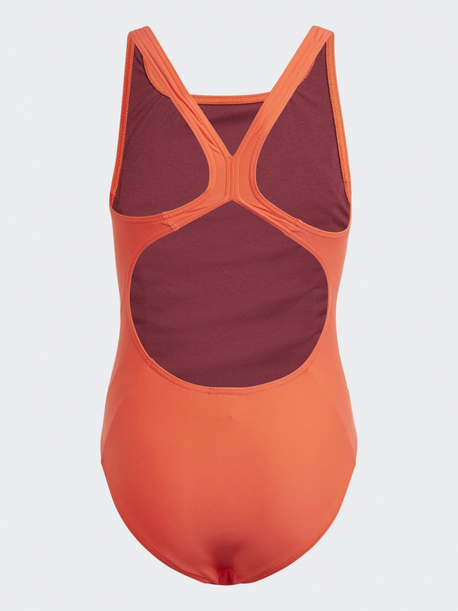 Maillot de bain cut logo rouge fille - Adidas