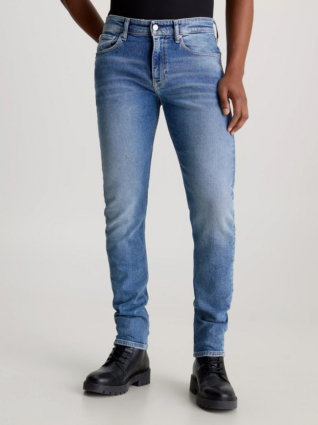 Jean slim taper délavé bleu clair homme - Calvin Klein Jeans